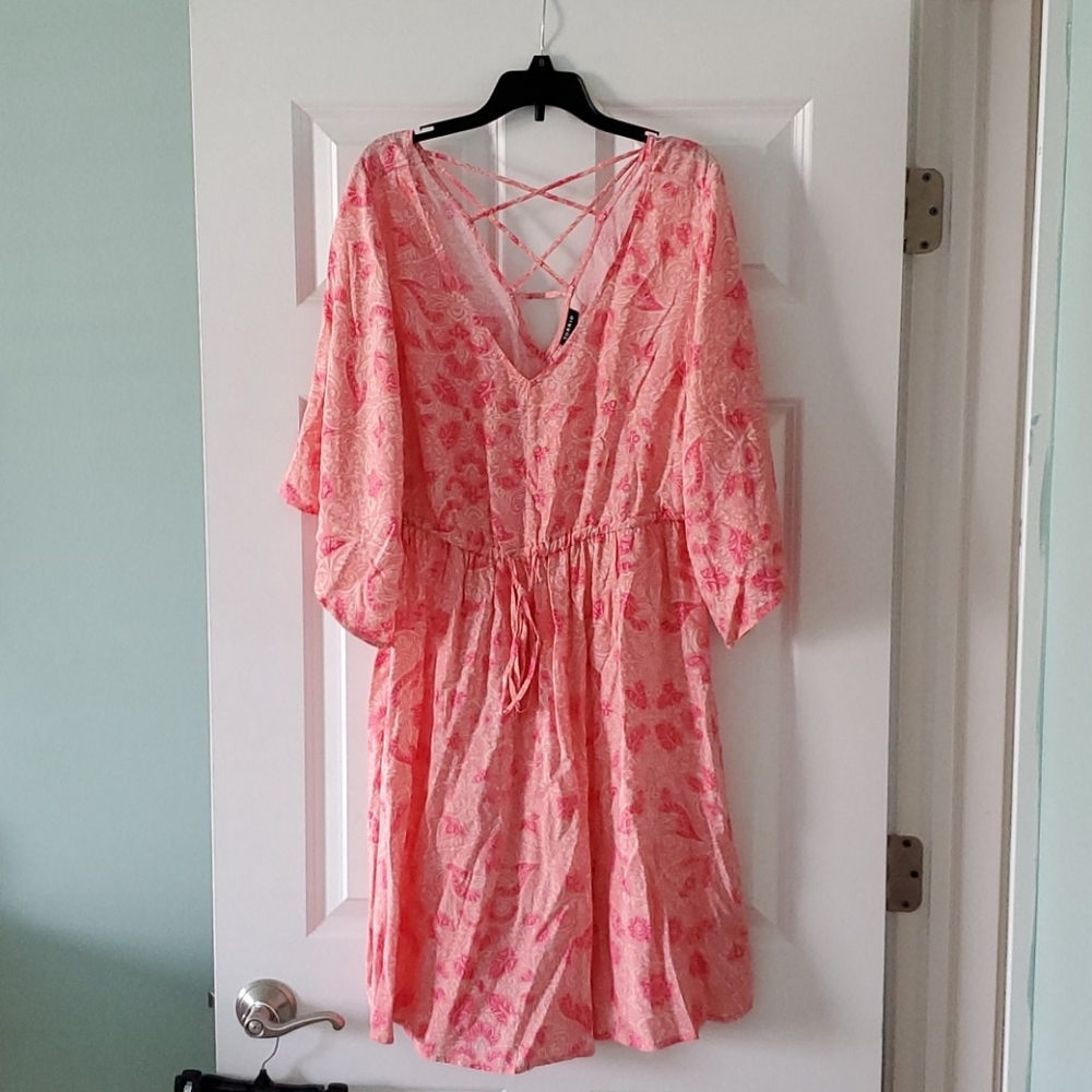 Torrid Pink Patterned Lightweight Dress